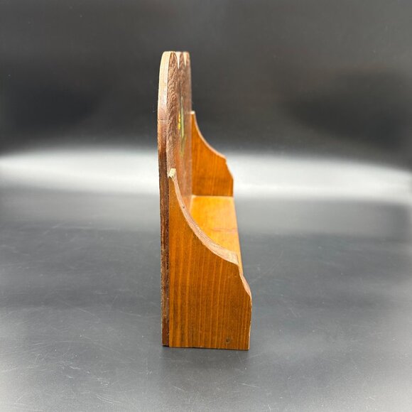 Vintage Wooden Wall Shelf Hanging Hand Painted Farm Daisy Rustic Handmade - Picture 2 of 14